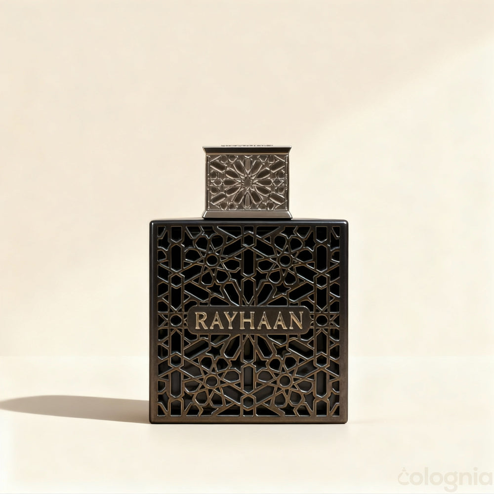 Terra parfumfles in zwart en goud met Arabisch motief